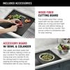 45&rdquo; Workstation Undermount Single Bowl 16 Gauge Stainless Steel Kitchen Sink with 2-Tier&nbsp;WorkFlow&trade; Ledge and Accessories